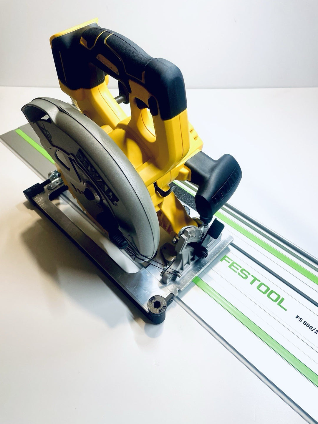 DeWalt DCS570 DWE575 DCS575 DCS578 DCS573 DCS574 Angle Cutting Guide Rail Adapter Base for Makita, Festool, Milwaukee &amp; Evolution Guide Rails