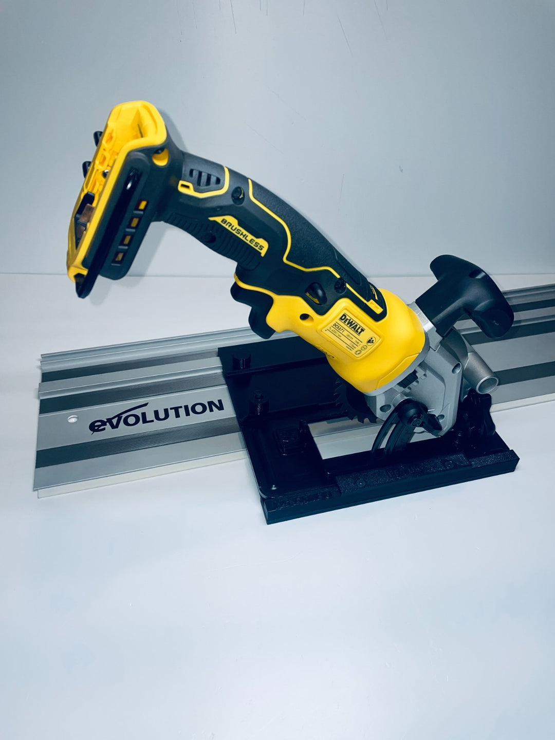 DeWalt DCS571 Left-Hand Guide Rail Adapter for Track Saws | Zero-Play Adjustable Slider
