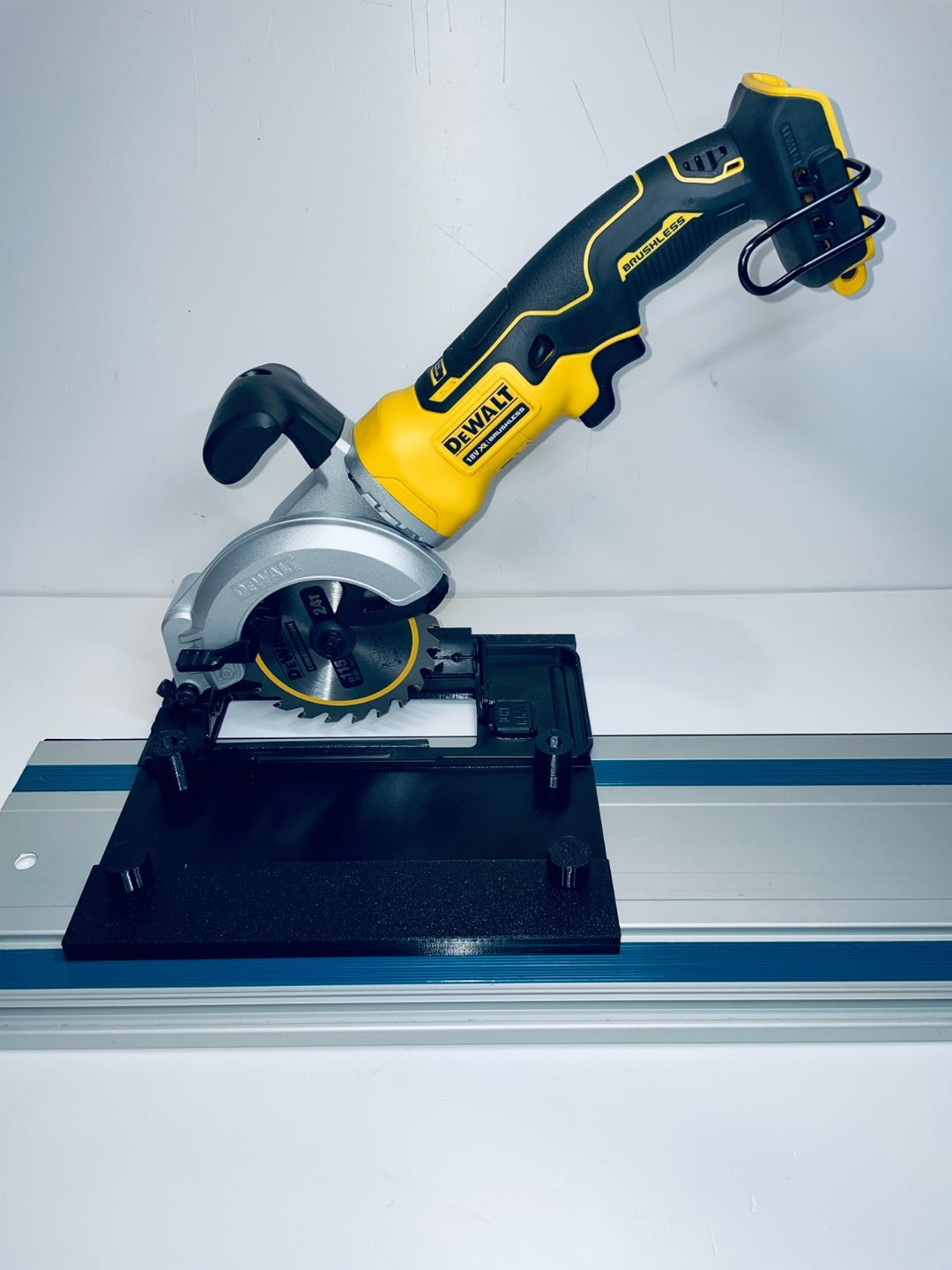 DeWalt DCS571 Left-Hand Guide Rail Adapter for Track Saws | Zero-Play Adjustable Slider