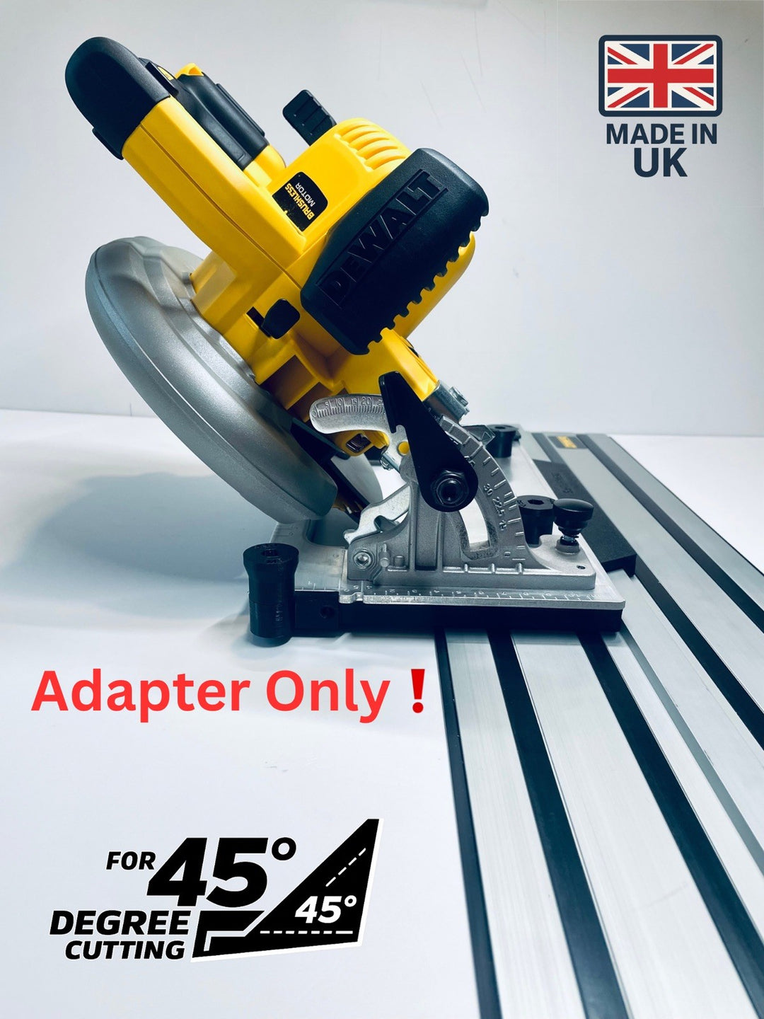 DeWalt DCS570 DWE575 DCS575 DCS578 DCS573 Guide rail Adapter Base for Dewalt Rail Track 45° Angle Cutting Version