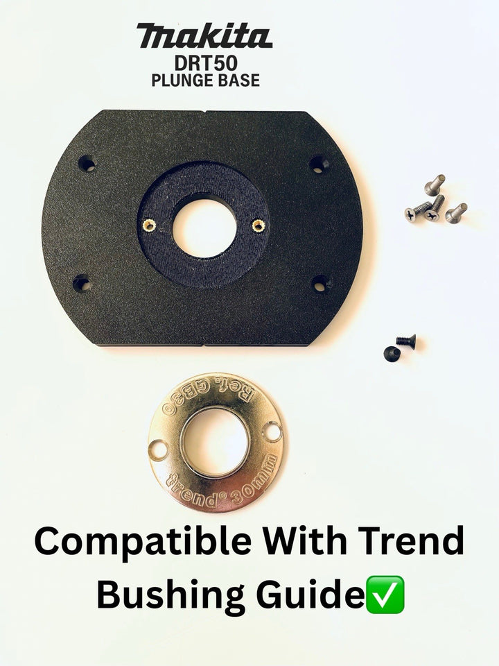 Makita Router DRT50 18v RT0700 Plunge Sub Base Plate Guide Bush Adaptor