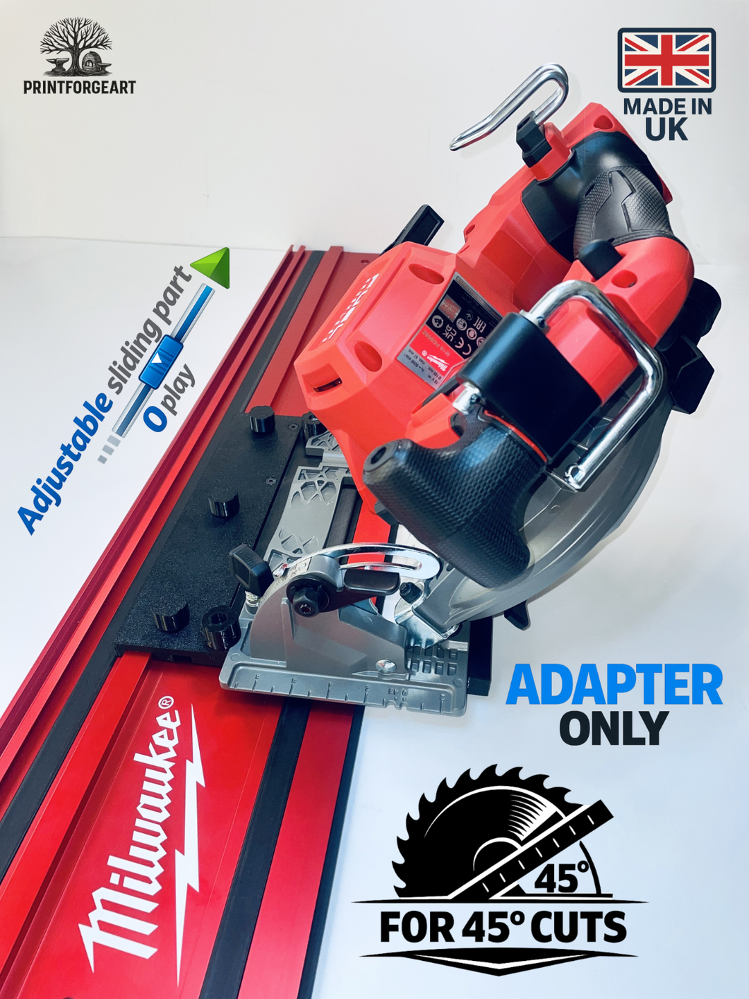 Milwaukee M18 FCS552 2833-20 Guide Rail Adapter Base Plate - Bevel/Angle Cut