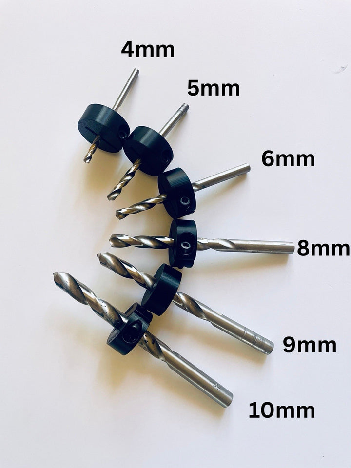 6 Pcs/Set Depth Stop Collar Drill Ring 4-10mm Ring Positioner Stop Ring