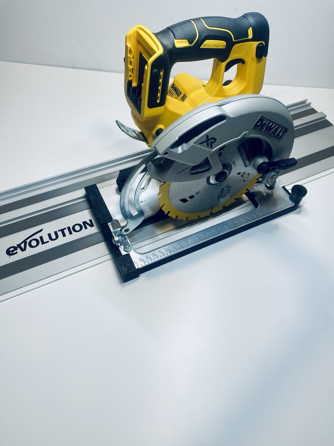 DeWalt DCS570 DWE575 DCS575 DCS578 DCS573 DCS574 Angle Cutting Guide Rail Adapter Base for Makita, Festool, Milwaukee &amp; Evolution Guide Rails