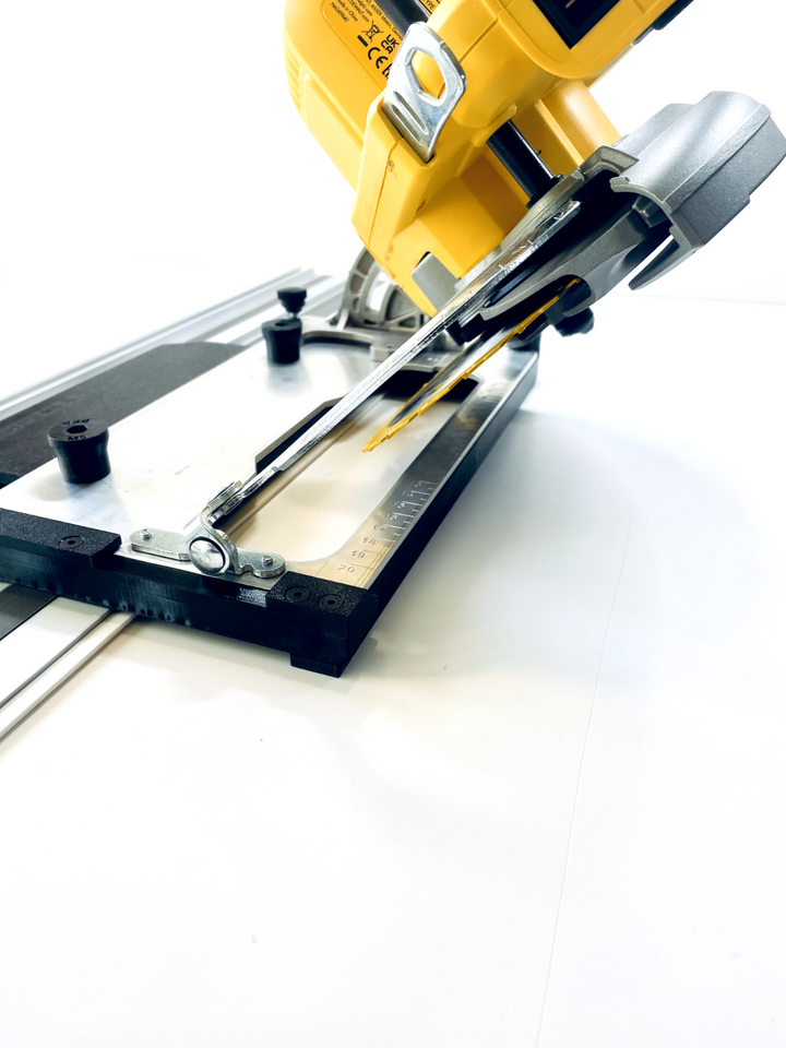 DeWalt DCS570 DWE575 DCS575 DCS578 DCS573 DCS574 Angle Cutting Guide Rail Adapter Base for Makita, Festool, Milwaukee &amp; Evolution Guide Rails