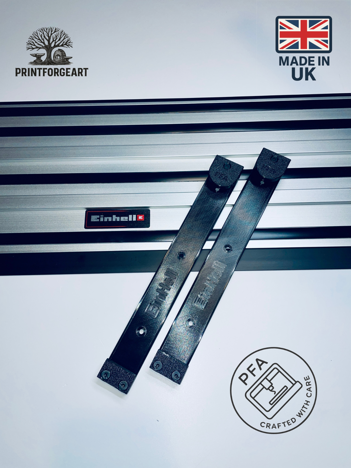 Pair Einhell Guide Rail Track Wall Hanher Storage Organizer Hook Made In UK x2