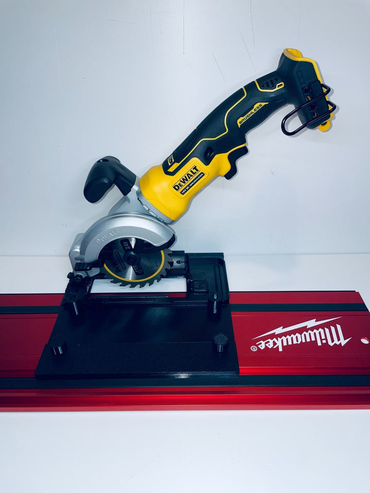 DeWalt DCS571 Left-Hand Guide Rail Adapter for Track Saws | Zero-Play Adjustable Slider