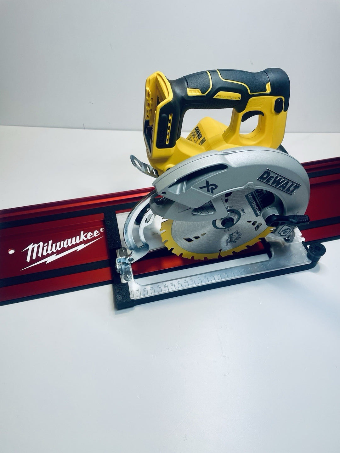 DeWalt DCS570 DWE575 DCS575 DCS578 DCS573 DCS574 Angle Cutting Guide Rail Adapter Base for Makita, Festool, Milwaukee &amp; Evolution Guide Rails