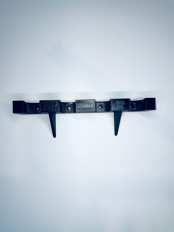 4 Slot Woodturning Chisel Wall Hanger Holder 20mm and 25mm Tool Organizer
