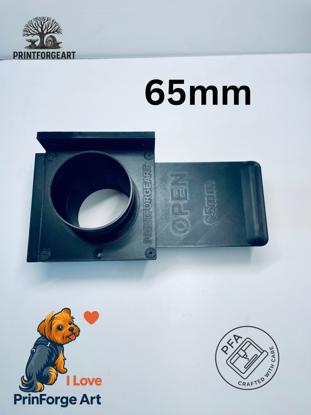 65mm Dust Extraction Blast Gate Valve  Workshop Vacuum Hose Connector wall Mount