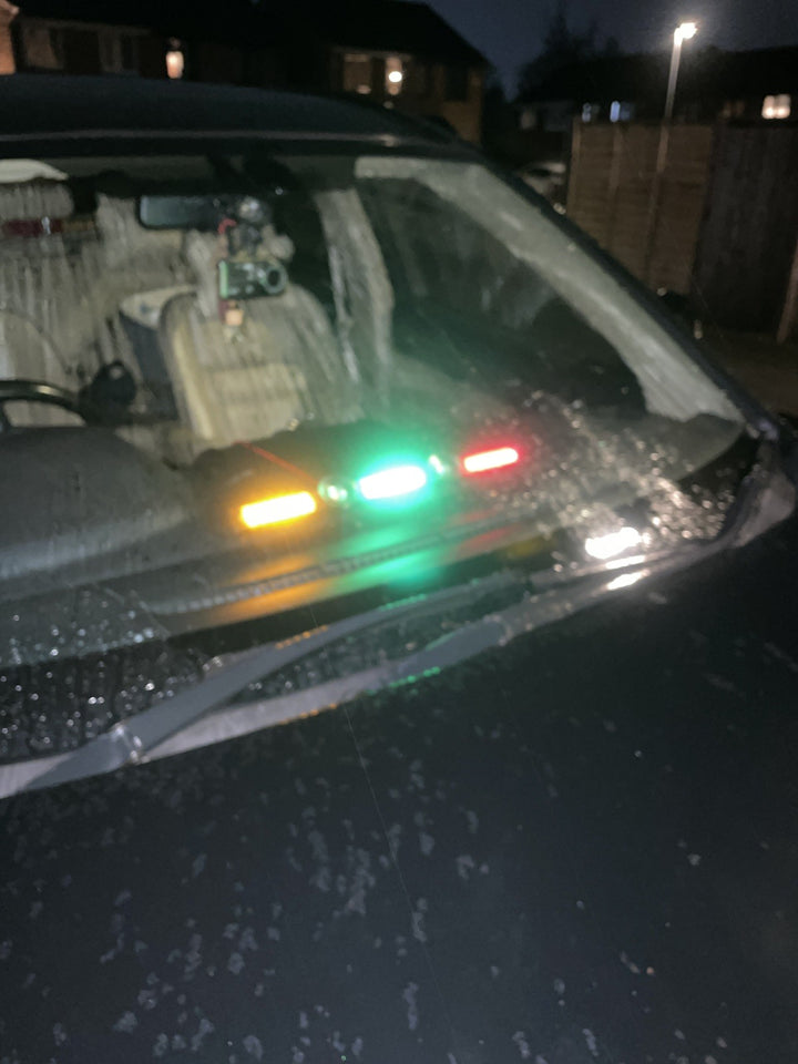 Coloured LED Dash Light Bar | Off-Road / Recovery / Workshop Use | Suction Mount