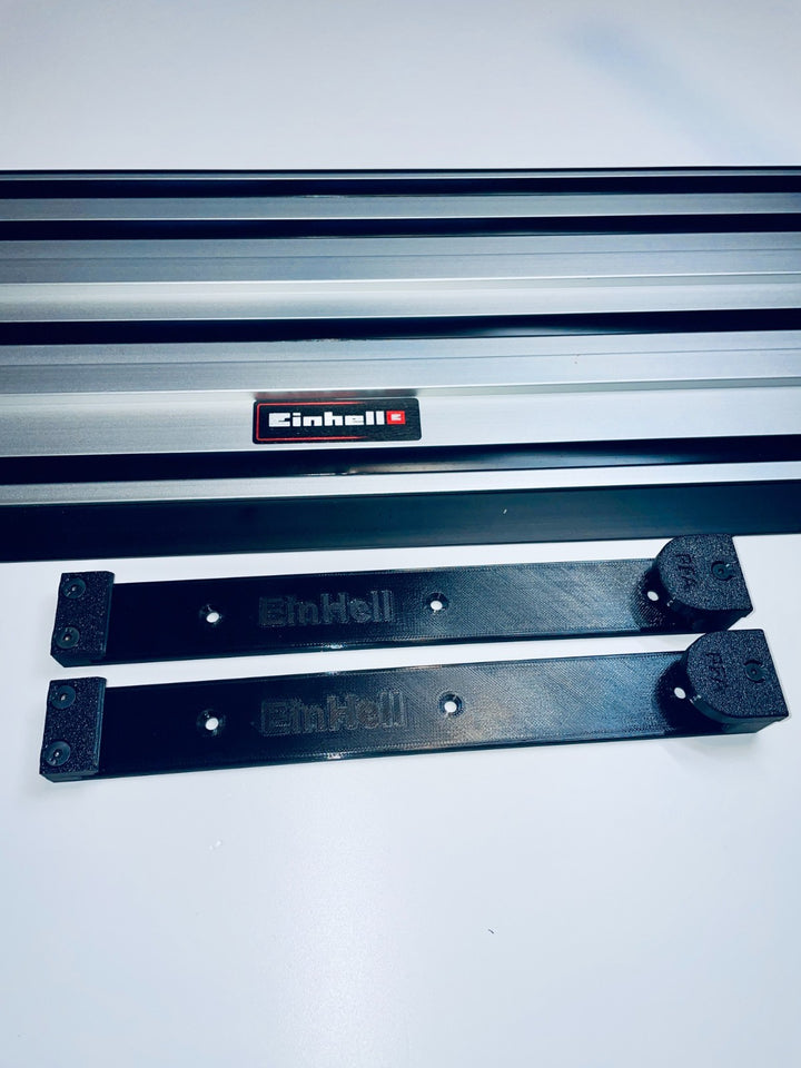 Pair Einhell Guide Rail Track Wall Hanher Storage Organizer Hook Made In UK x2