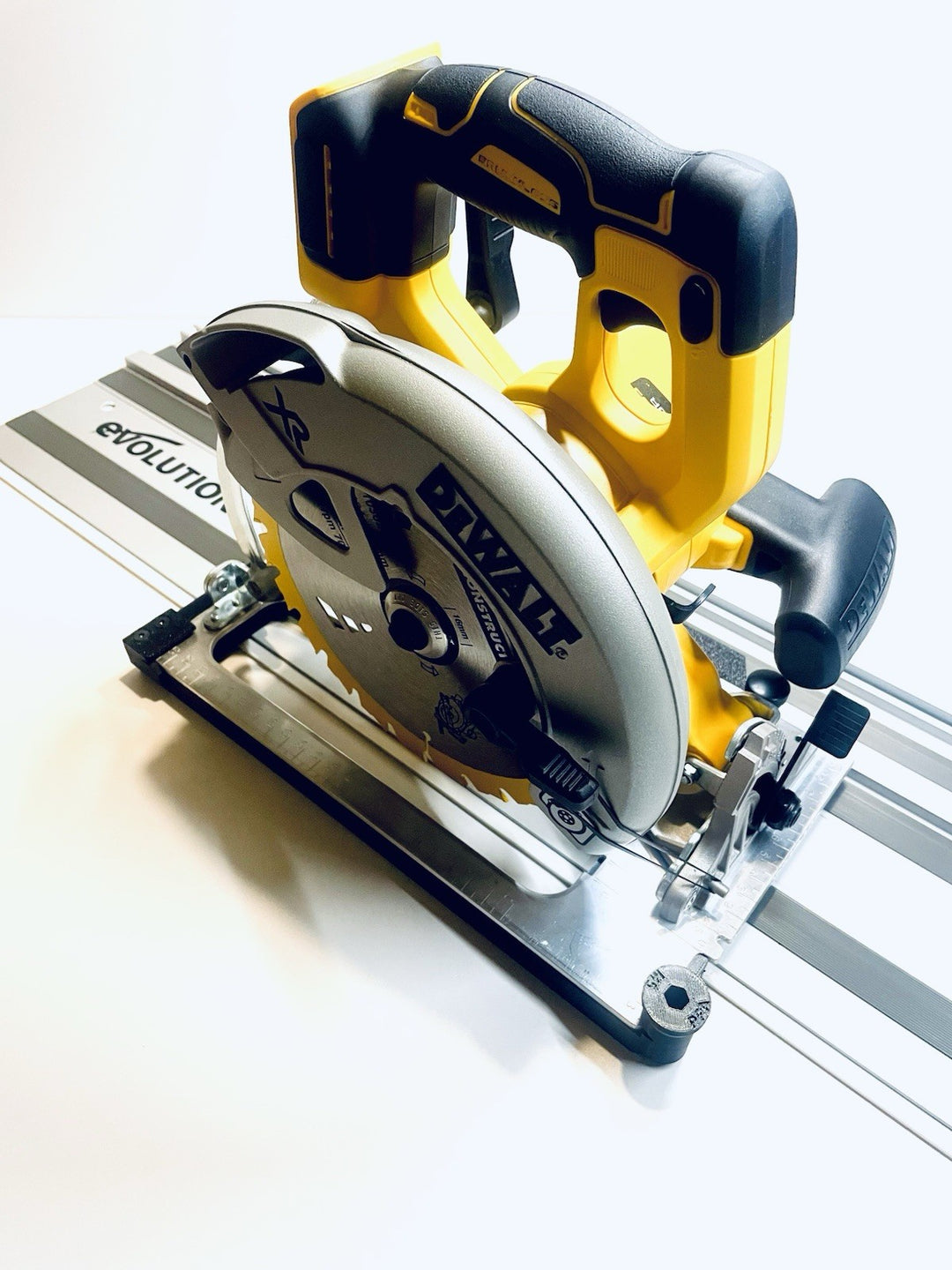 DeWalt DCS570 DWE575 DCS575 DCS578 DCS573 DCS574 Angle Cutting Guide Rail Adapter Base for Makita, Festool, Milwaukee &amp; Evolution Guide Rails
