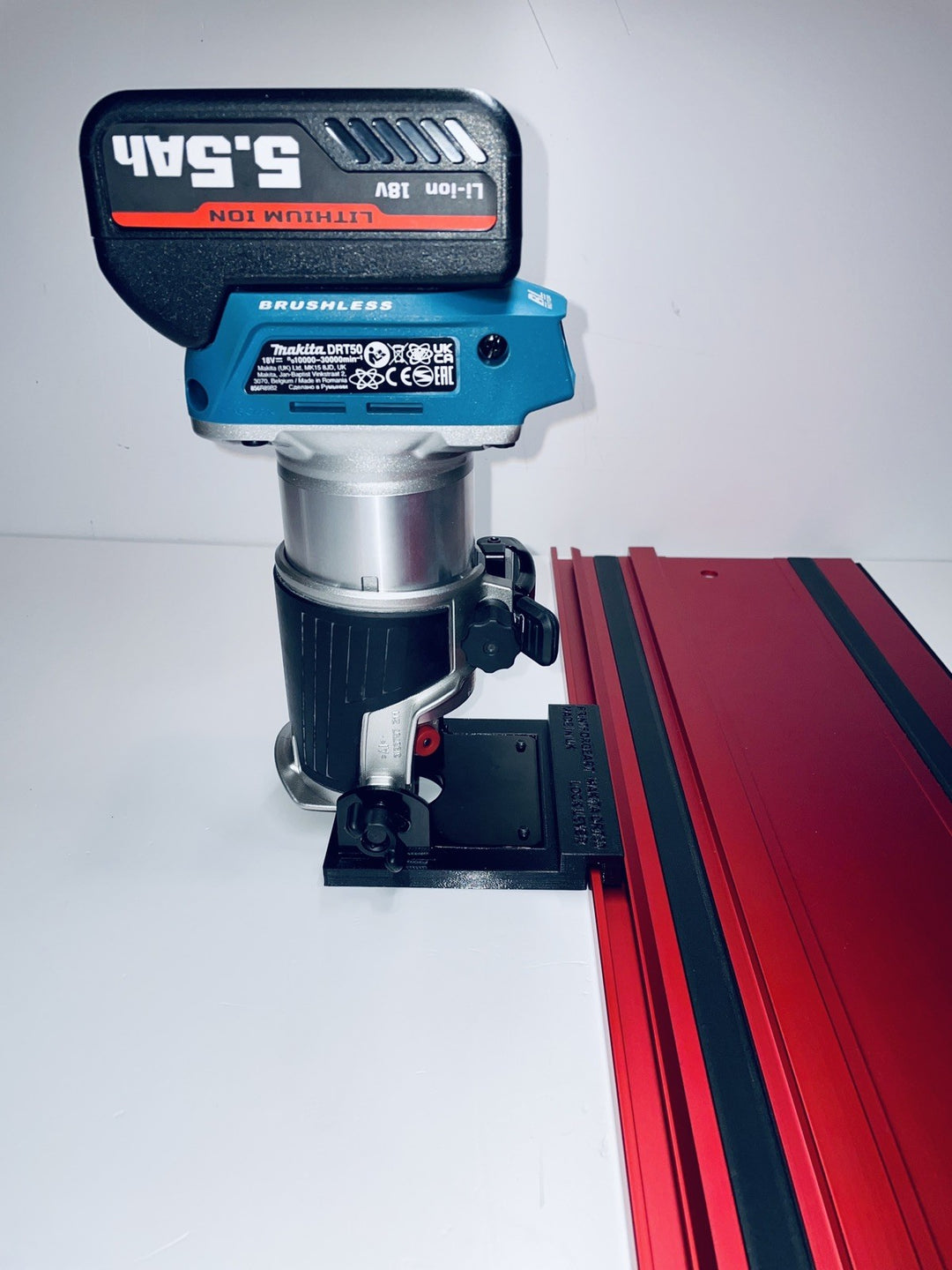 Makita DRT50 RT0700 RT0702 Tilt Base Adapter  Milwaukee Guide Rail Track