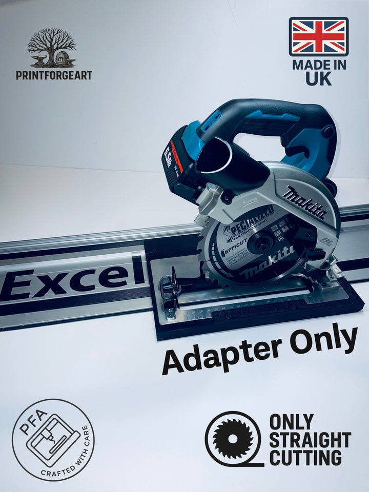Makita DHS660 Circular Saw Guide Rail Adapter for Excel Track System - Cutting Depth 48mm