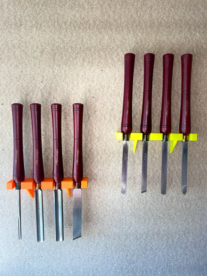 4 Slot Woodturning Chisel Wall Hanger Holder 20mm and 25mm Tool Organizer