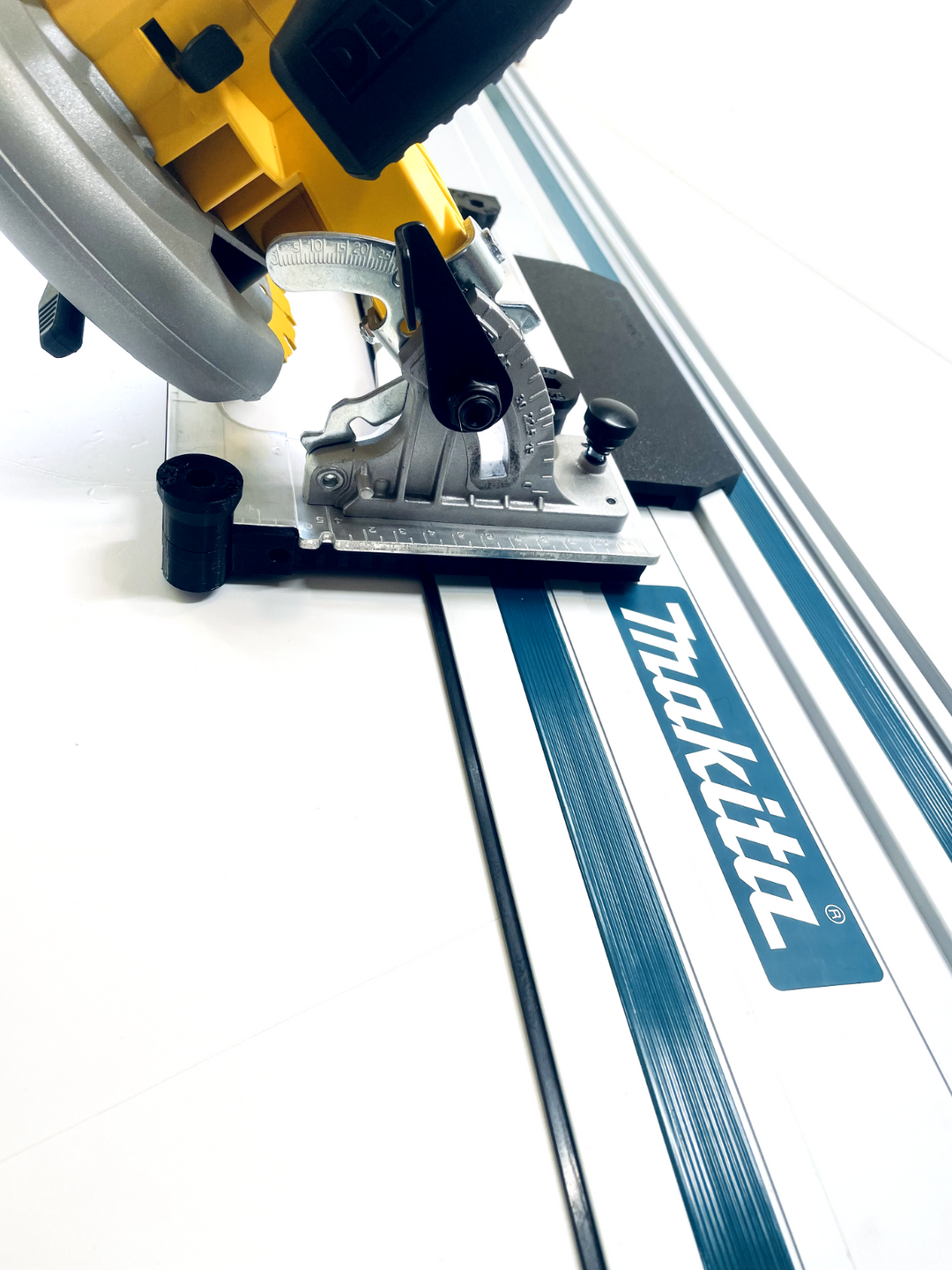 DeWalt DCS570 DWE575 DCS575 DCS578 DCS573 DCS574 Angle Cutting Guide Rail Adapter Base for Makita, Festool, Milwaukee &amp; Evolution Guide Rails