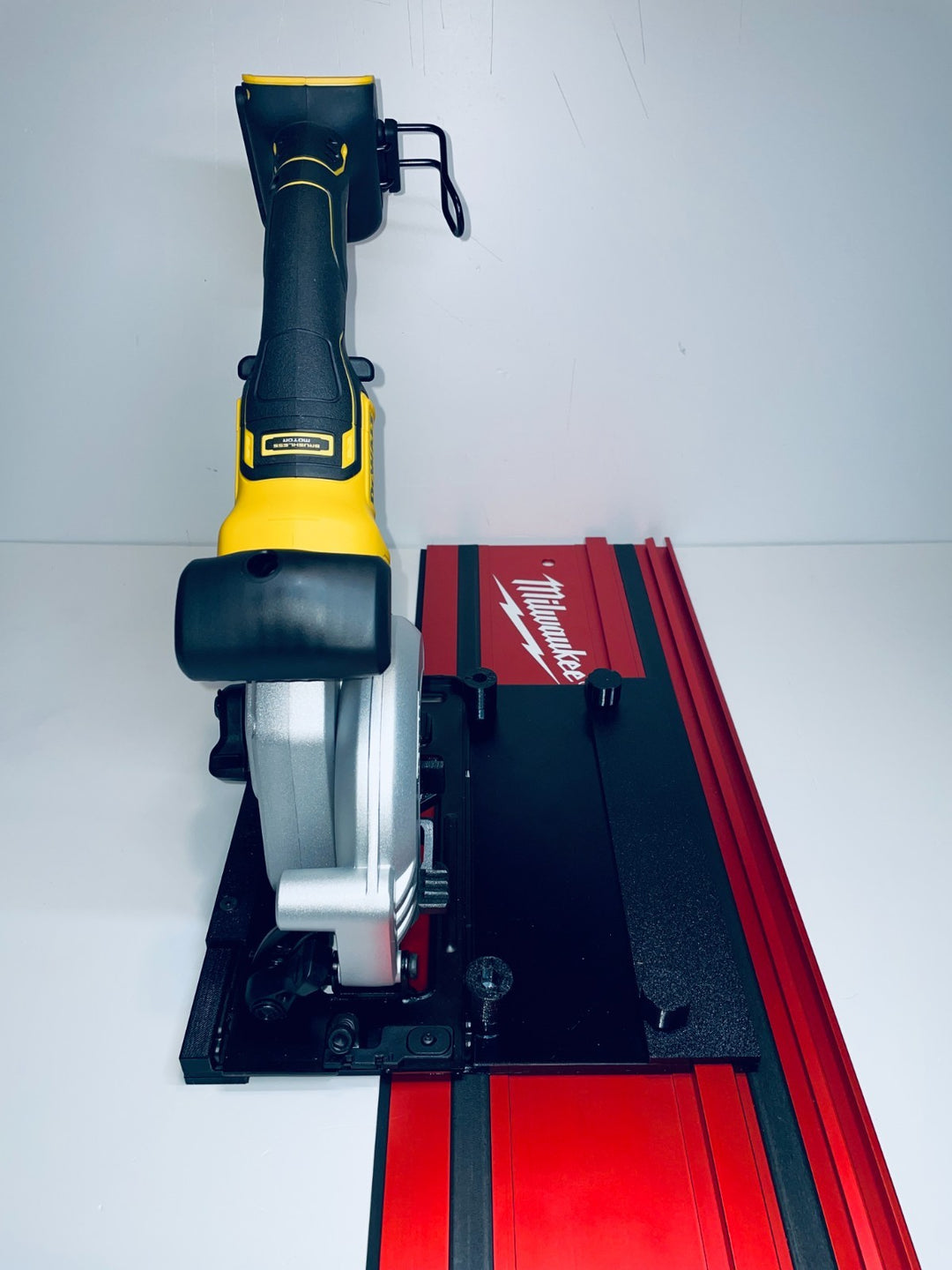 DeWalt DCS571 Left-Hand Guide Rail Adapter for Track Saws | Zero-Play Adjustable Slider