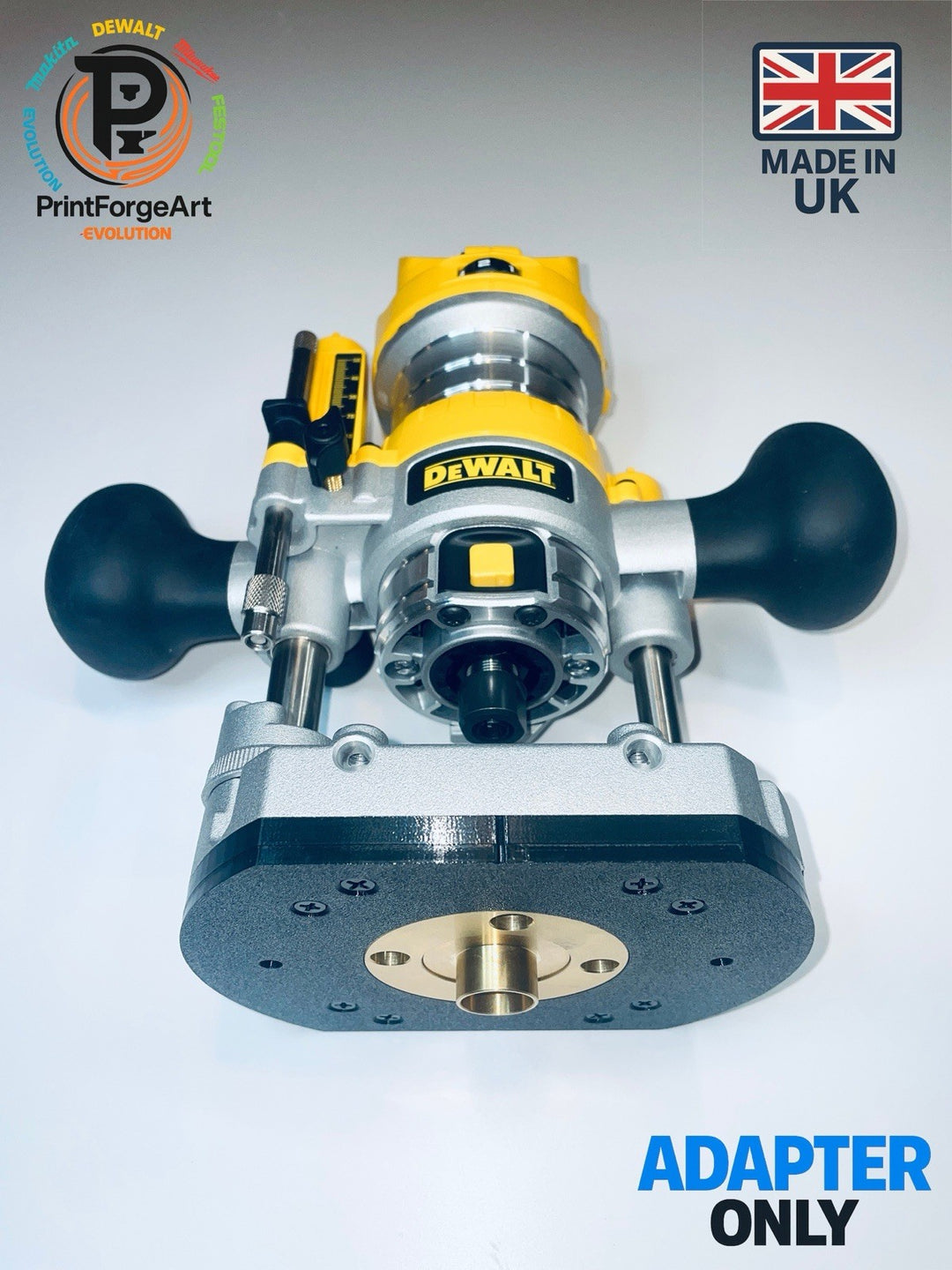 Dewalt DCW600 DCW604 D26200 Plunge Base Adpter- Fots Katsu Brass Adapter