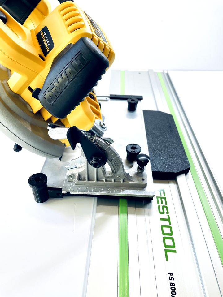 DeWalt DCS570 DWE575 DCS575 DCS578 DCS573 DCS574 Angle Cutting Guide Rail Adapter Base for Makita, Festool, Milwaukee &amp; Evolution Guide Rails