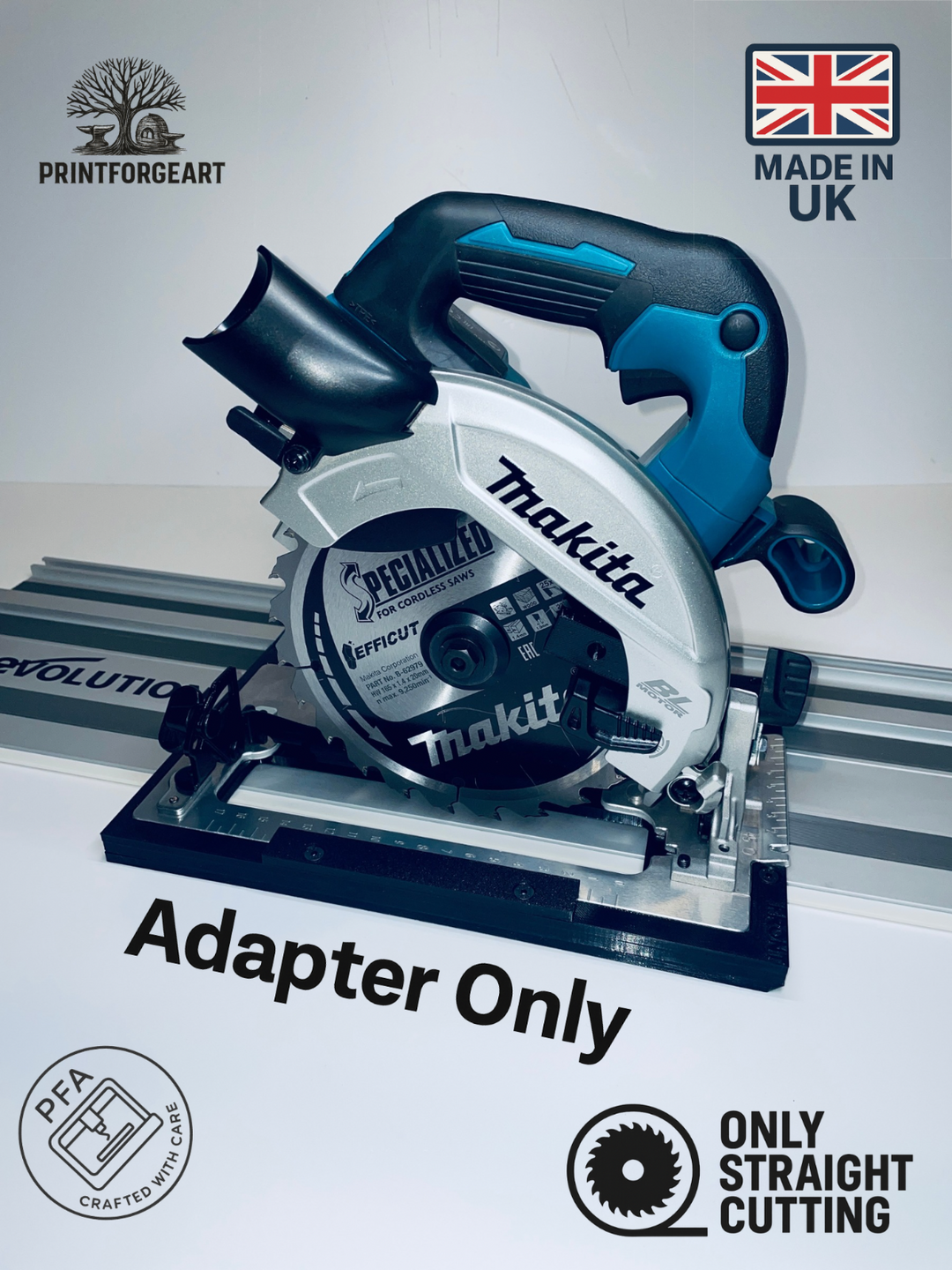 Makita DHS660 Guide Rail Adapter for Evolution Guide Rail - Cutting Depth 48mm