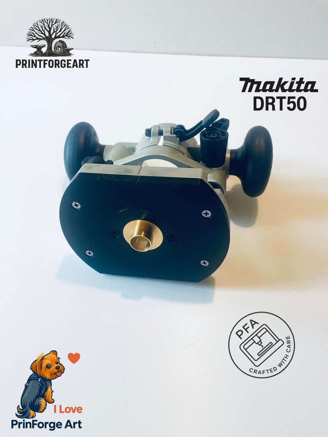 Makita Router DRT50 18v RT0700 Plunge Sub BASE PLATE guide bush adaptor .Made UK