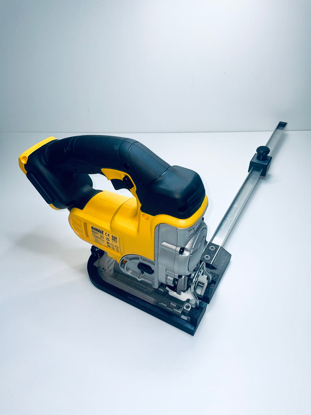 Circle Cutting Jig for DeWalt DCS331 &amp; DW331 Jigsaws – Adjustable Radius 150–500mm / 150–1000mm