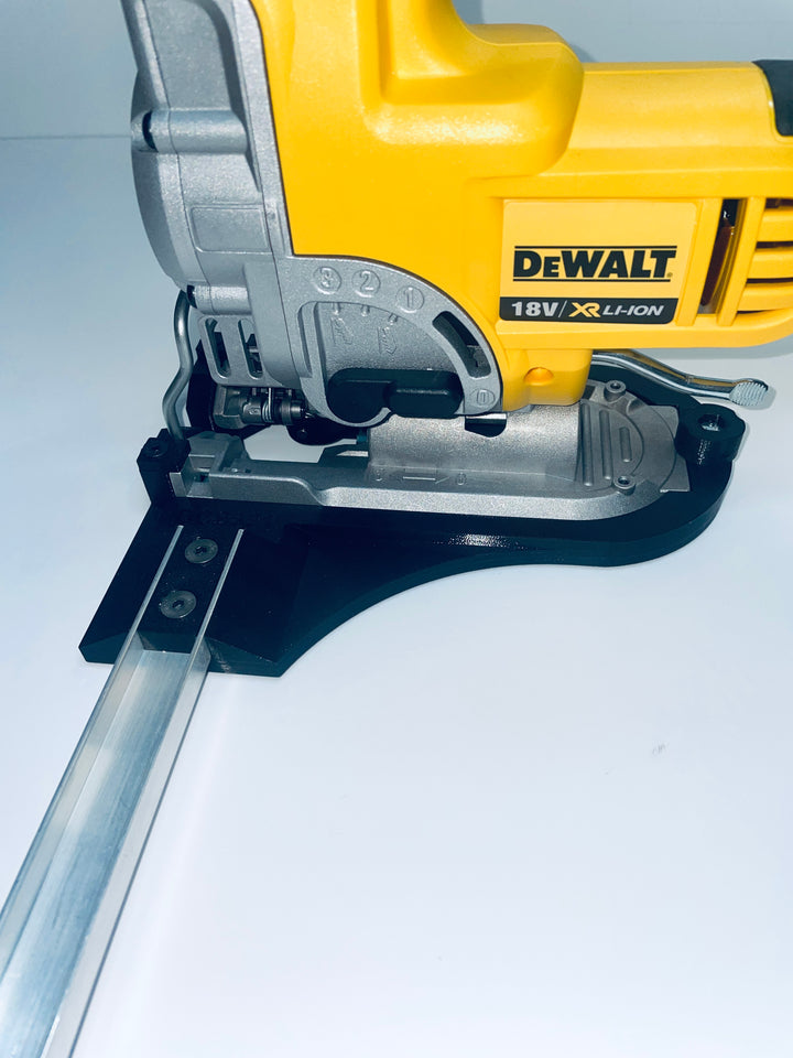 Circle Cutting Jig for DeWalt DCS331 &amp; DW331 Jigsaws – Adjustable Radius 150–500mm / 150–1000mm