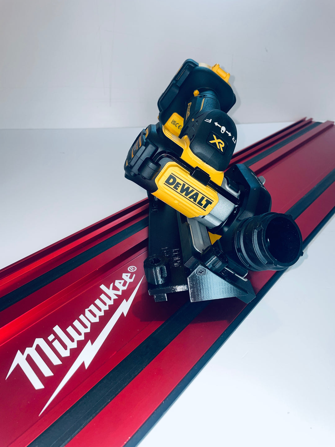 DeWalt DCS438 Reverse-Side 45° Angle Tile Adapter Base | Compatible with Milwaukee Guide Rails