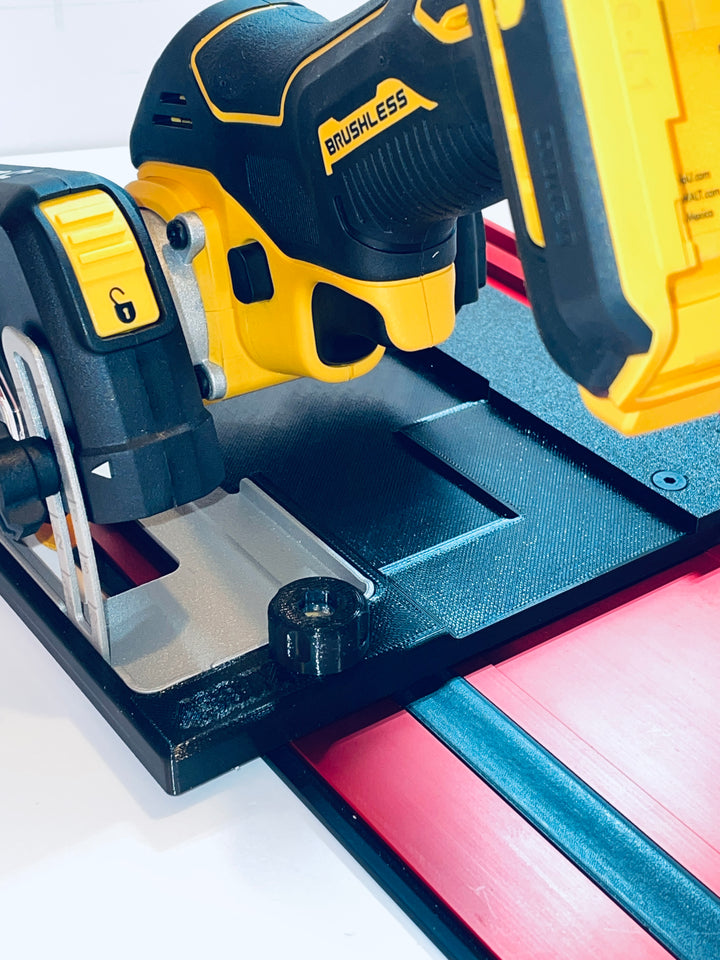 DeWalt DCS438 90° Straight Tile Adapter Base | Compatible with Milwaukee Guide Rails
