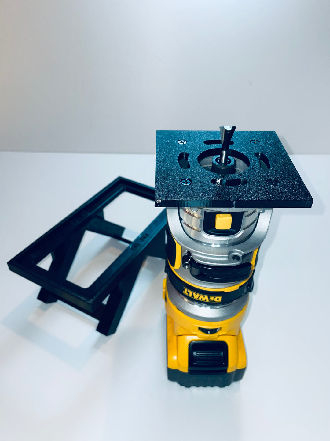 Corner Inlay Jig for DeWalt DCS600 Router Trimmer – Decorative Corner Slot Cutting Tool
