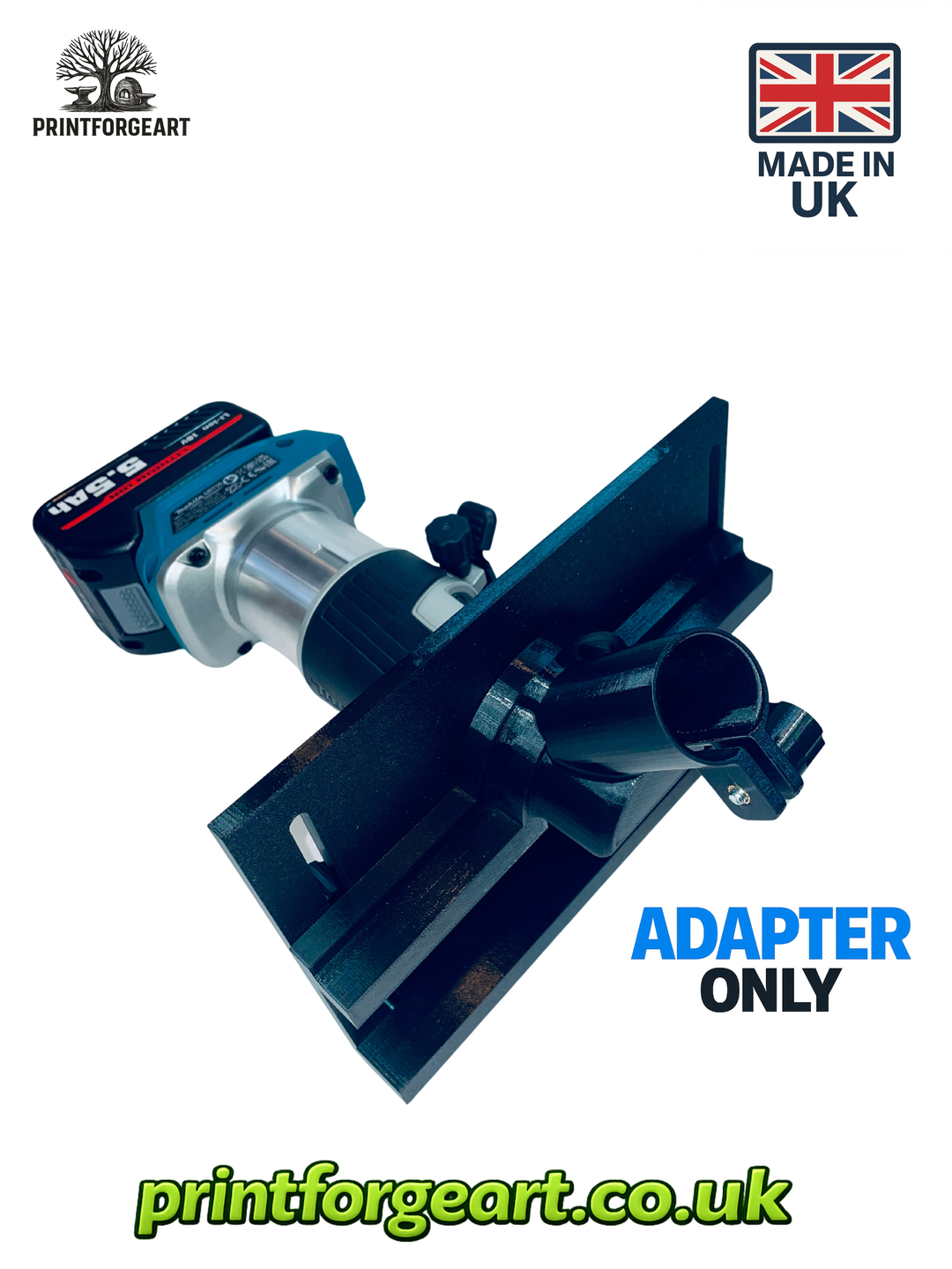 Makita DRT50 Router Adjustable Edge Guide Fence with 32mm Dust Colector Conector