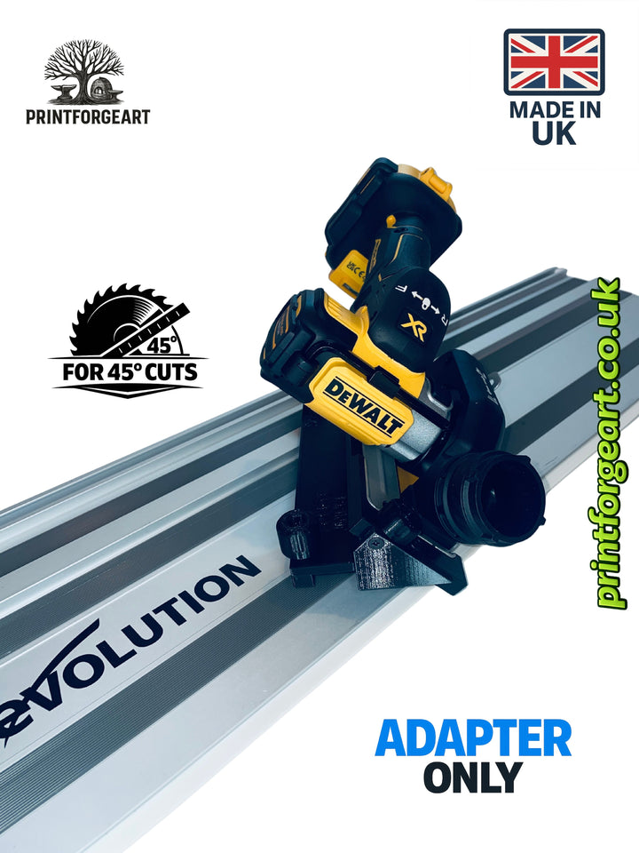 DeWalt DCS438 Reverse-Side 45° Angle Tile Adapter Base | Compatible with Evolution Guide Rails