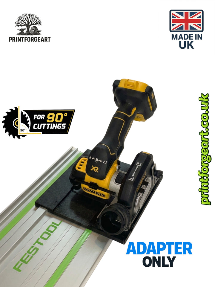 DeWalt DCS438 90° Straight Tile Adapter Base | Compatible with Festool Guide Rails