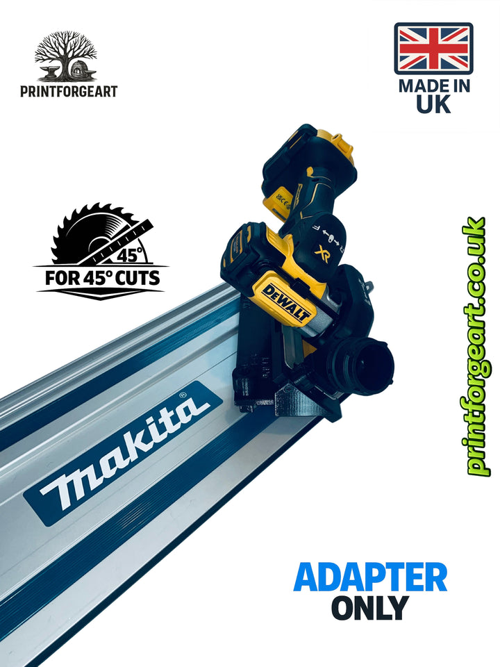 DeWalt DCS438 Reverse-Side 45° Angle Tile Adapter Base | Compatible with Makita Guide Rails