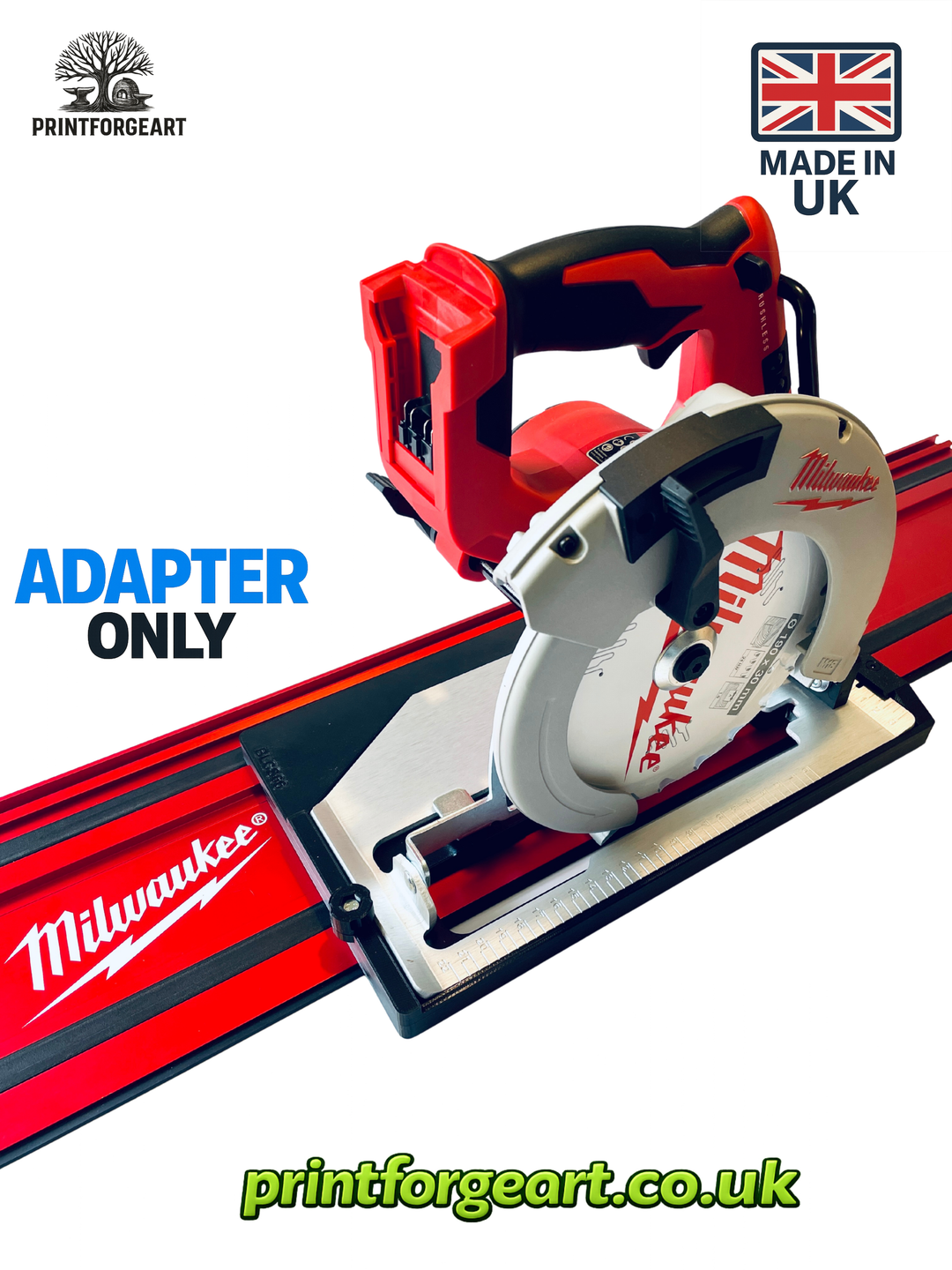 Milwaukee M18 BLCS66 / 2631-20 Circular Saw Guide Rail Adapter Base Plate for Milwaukee Guide Rails