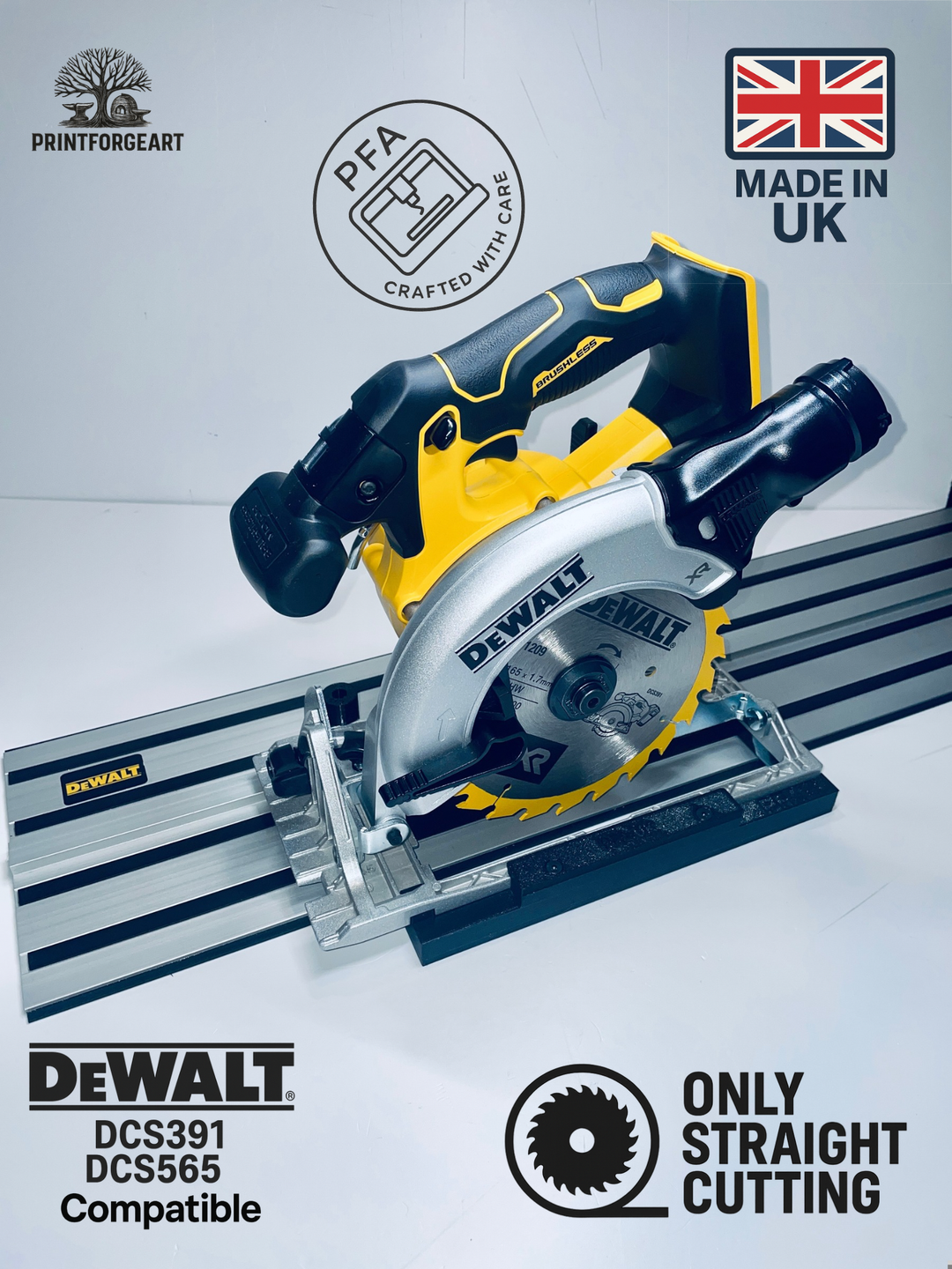 Dewalt DCS391 DCS565 Guide Rail Adapter for Dewalt Guide Rail - Stright Cutting Only