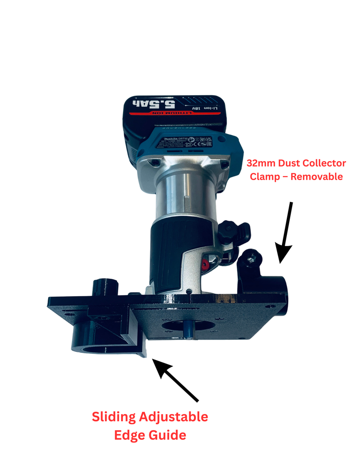 Makita DRT50 Adjustable Edge Guide Fence with Removable 32mm Dust Port