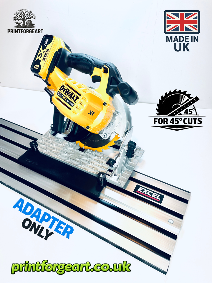 Dewalt DCS391 DCS565 Guide Rail Adapter for Excel Rail Track 45° Angle Cutting Version