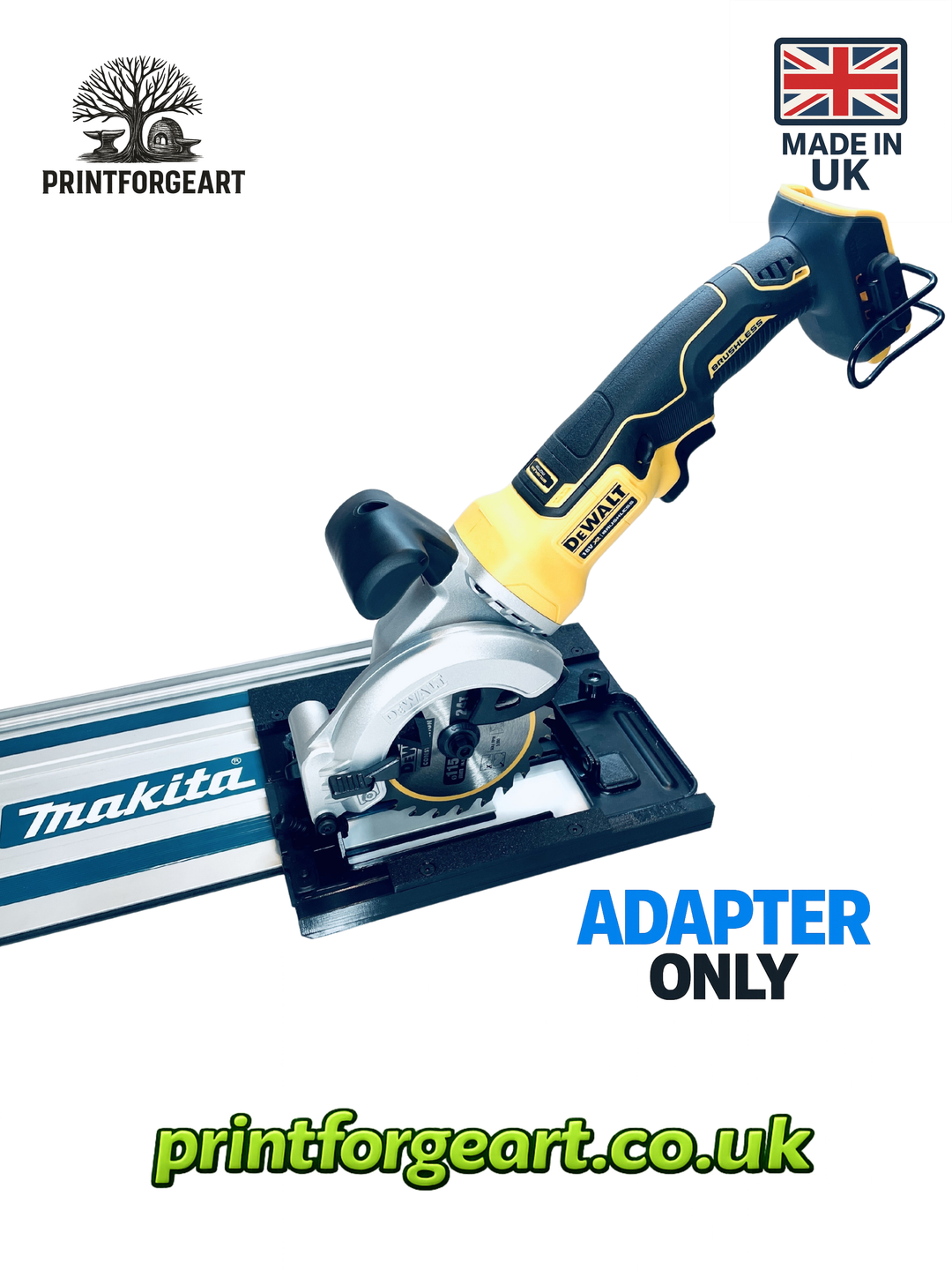 Dewalt DCS571 Guide Rail Adapter Base for Makita Guide Rail Track