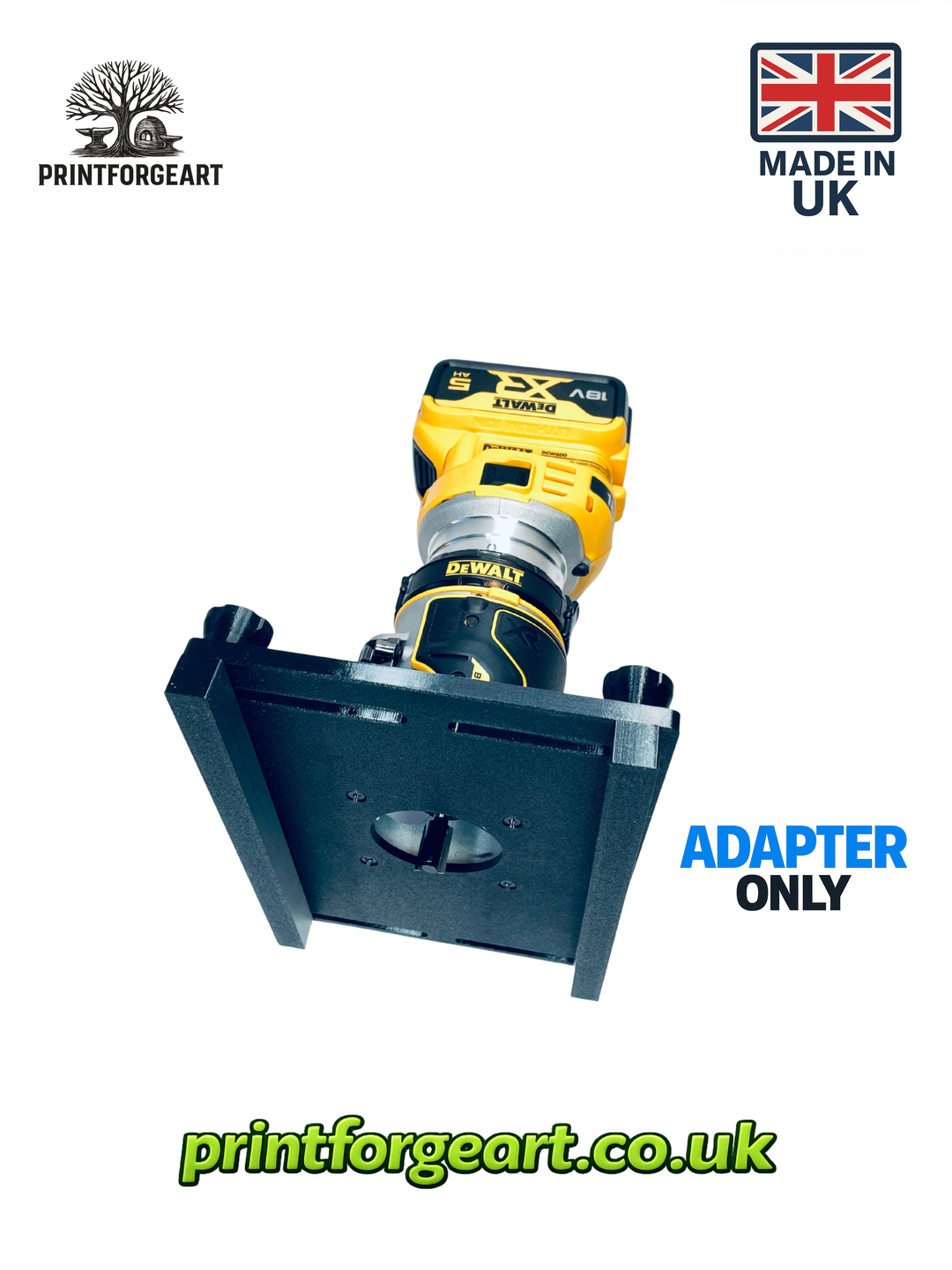 DeWalt DCW600 Router Edge Guide Adjustable Parallel Adapter Jig for Trim Routing